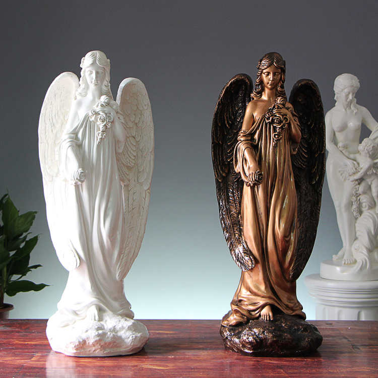 欧式家居天使饰品摆件花园酒店走廊别墅婚庆引路天使柜子天使雕塑