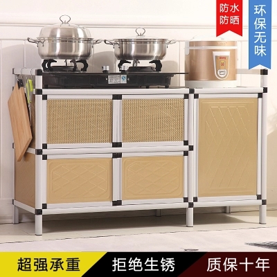 碗柜厨房柜简易组装多功能橱柜经济型家用餐边柜现代简约厨房柜子