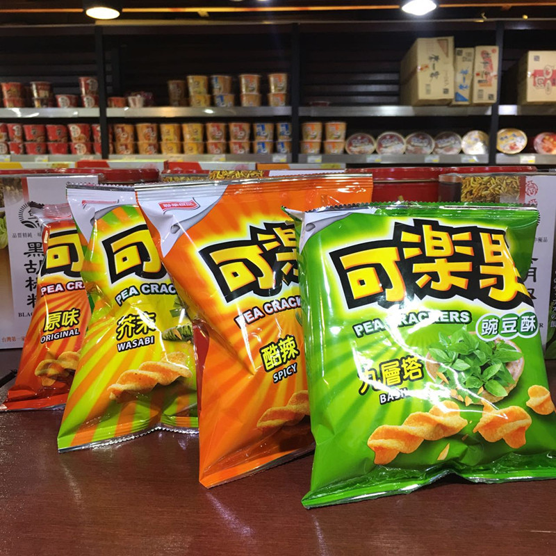台湾进口休闲食品 可乐果豌豆酥原味膨化食品 57g 办公室零食酥脆