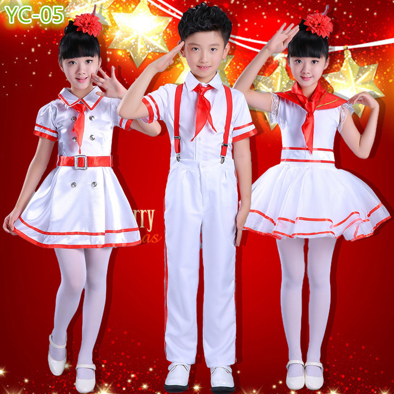 儿童演出服成长在祖国的怀抱里蓬蓬裙舞蹈合唱服第十一届小荷风采