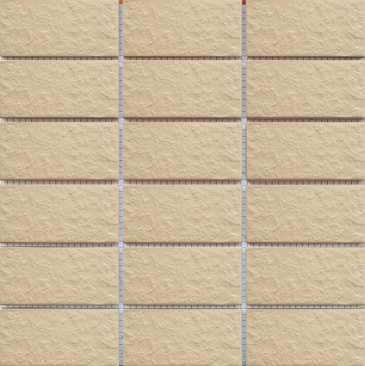 45×95mm外墙瓷砖彩码砖纸皮砖土黄色外墙砖麻面通体砖 物业装修