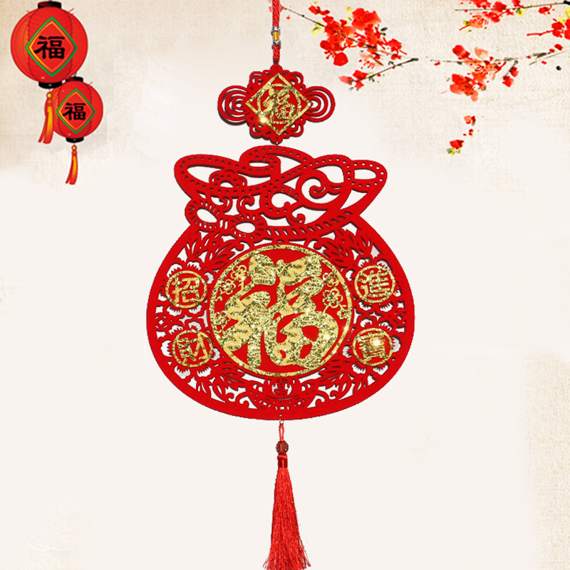 春节窗花中国结挂件福字吊饰喜庆壁挂新年货客厅吉祥如意挂饰布置