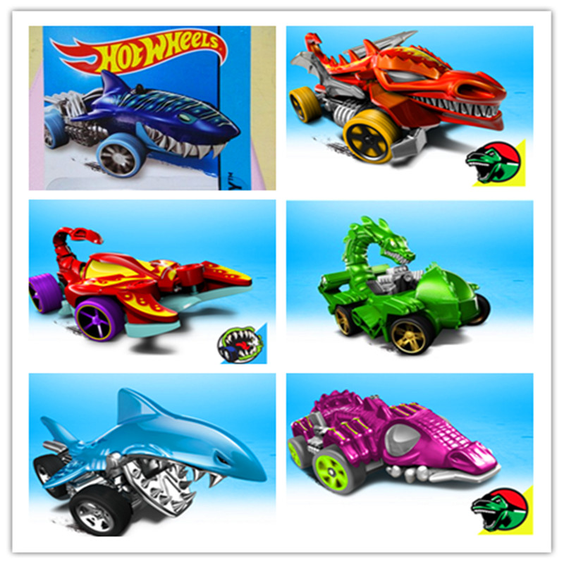 风火轮合金车小汽车怪兽车动物战车鲨鱼车 鳄鱼龙 蝙蝠侠车模玩具