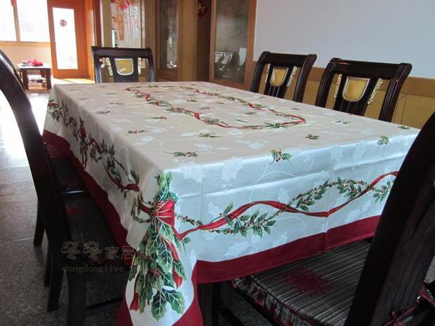 出口欧洲 圣诞飘带桌布台布正品 欧式桌布 桌旗餐巾 餐垫