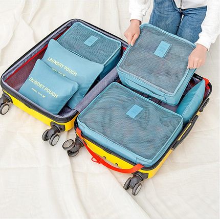 旅行用品收纳套装行李箱衣服收纳袋出差内衣收纳包旅游整理包6个