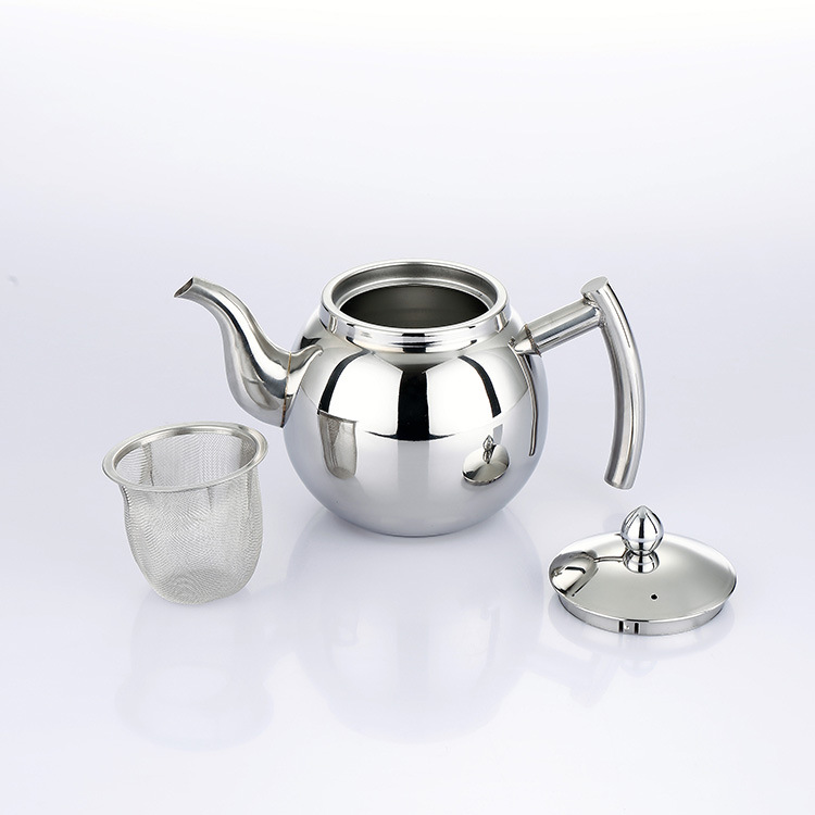 不锈钢茶壶带过滤网加厚水壶咖啡壶泡茶壶电磁炉家用小0.8L1.5L