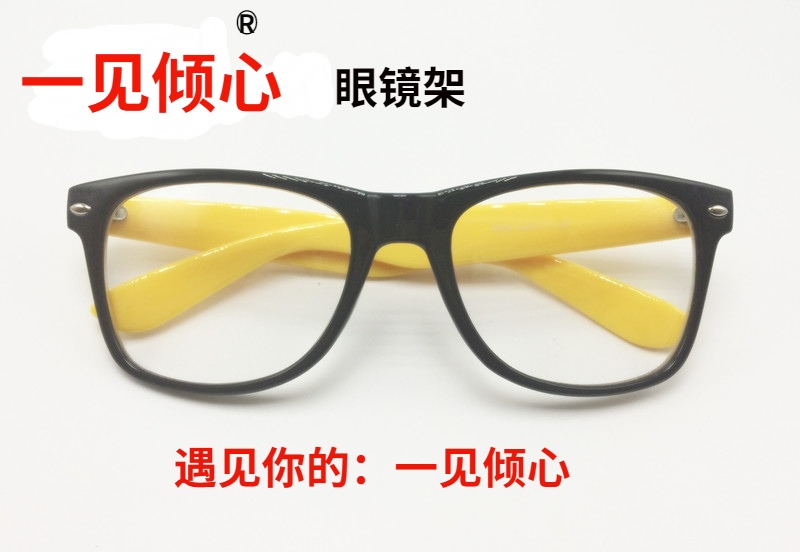 一见倾心 时尚眼镜架校园男女眼镜框铆钉经典大小框5052近视眼镜