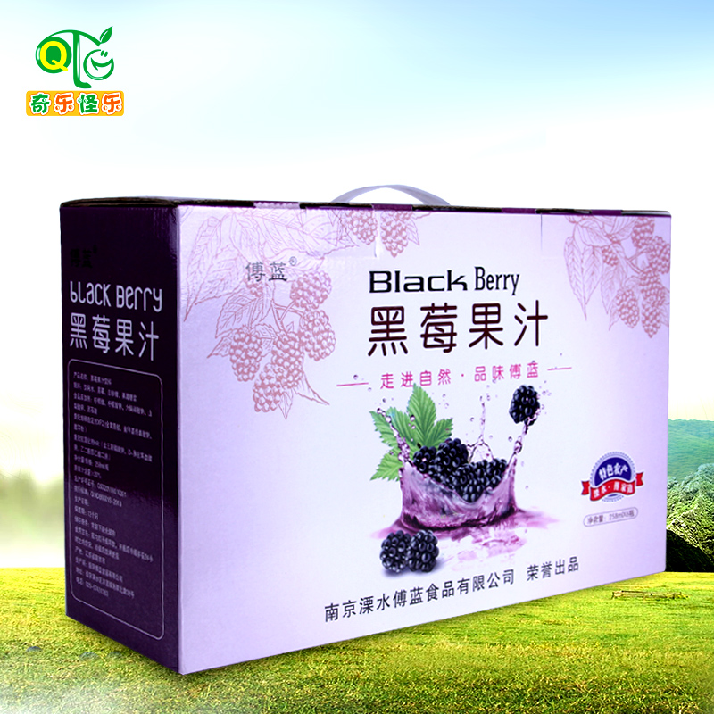 傅蓝黑莓果汁黑莓汁饮料蓝莓汁果蔬汁饮料南京溧水特产黑莓汁礼盒