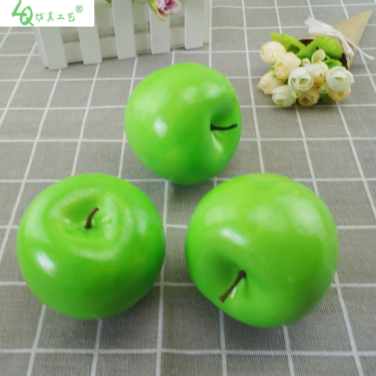 仿真青苹果水果蔬菜假苹果摄影摆设模型教学道具仿真苹果玩具