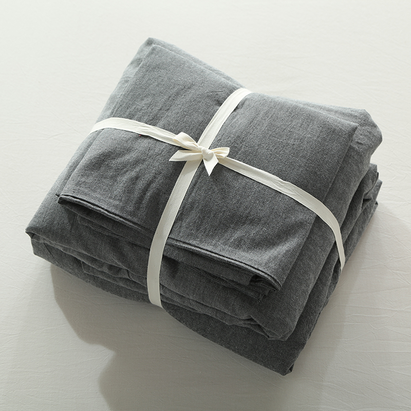简约全棉被套 单件水洗棉被套 1.5m日式全棉被罩纯色纯棉1.8米床