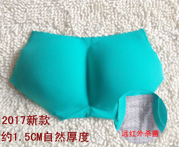 台湾进口版一片式无痕低腰提臀女假屁股翘臀自然加垫透气丰臀内裤