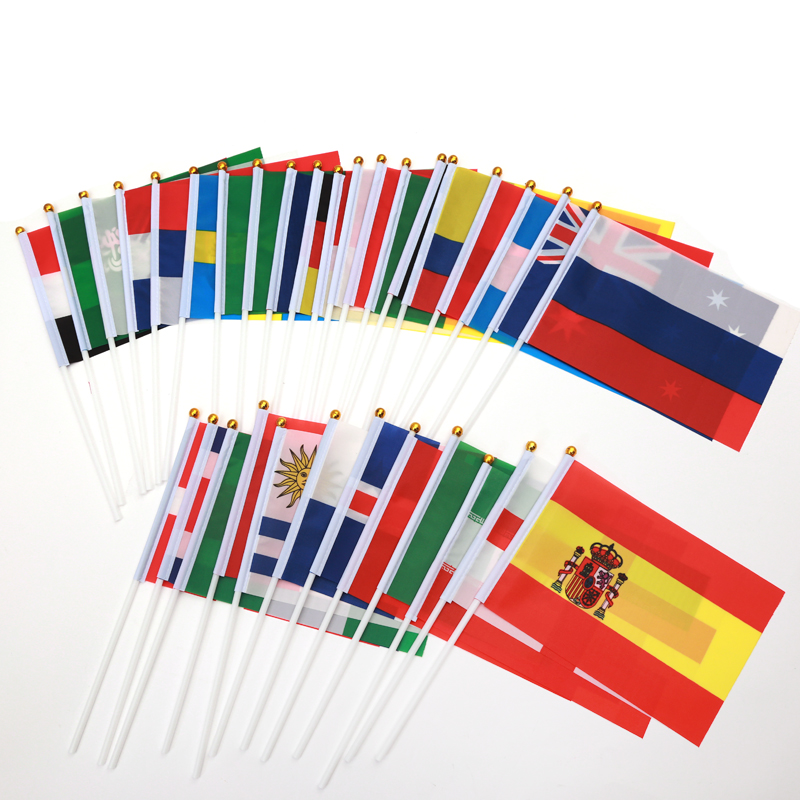 8号7号中外国世界各国手摇旗小国旗彩旗帜全球200国亚洲欧洲地区