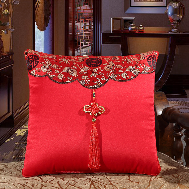 中国结大红抱枕被子两用沙发靠枕婚庆中式喜庆靠垫汽车午睡空调被