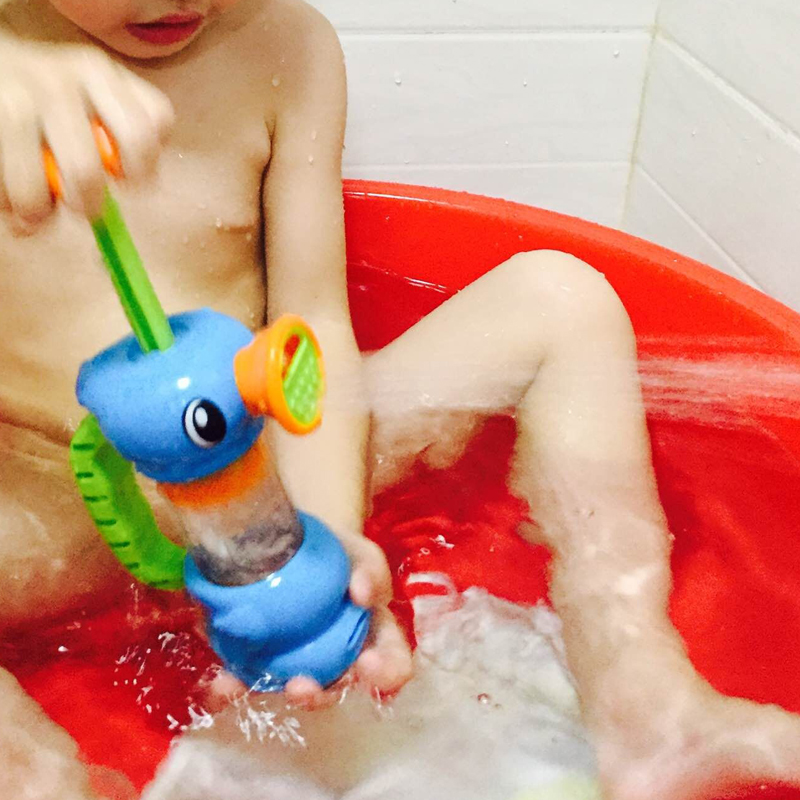 儿童洗澡玩具海马抽水泵水龙头花洒宝宝沐浴戏水喷水玩具男孩女孩