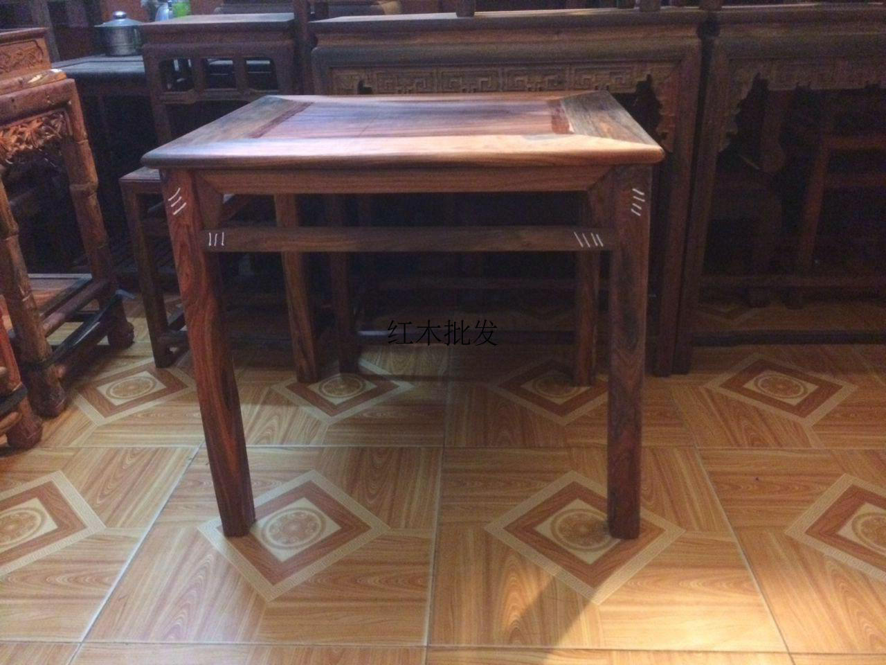 老挝大红酸枝餐桌红木桌子八仙桌小四方桌子书桌交趾黄檀休闲家具